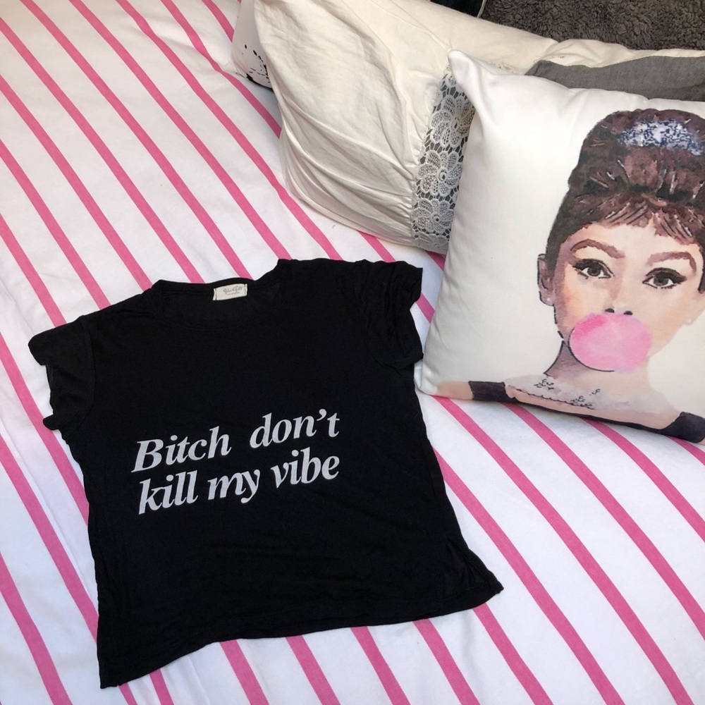 Brandy Melville Bitch Crop Top